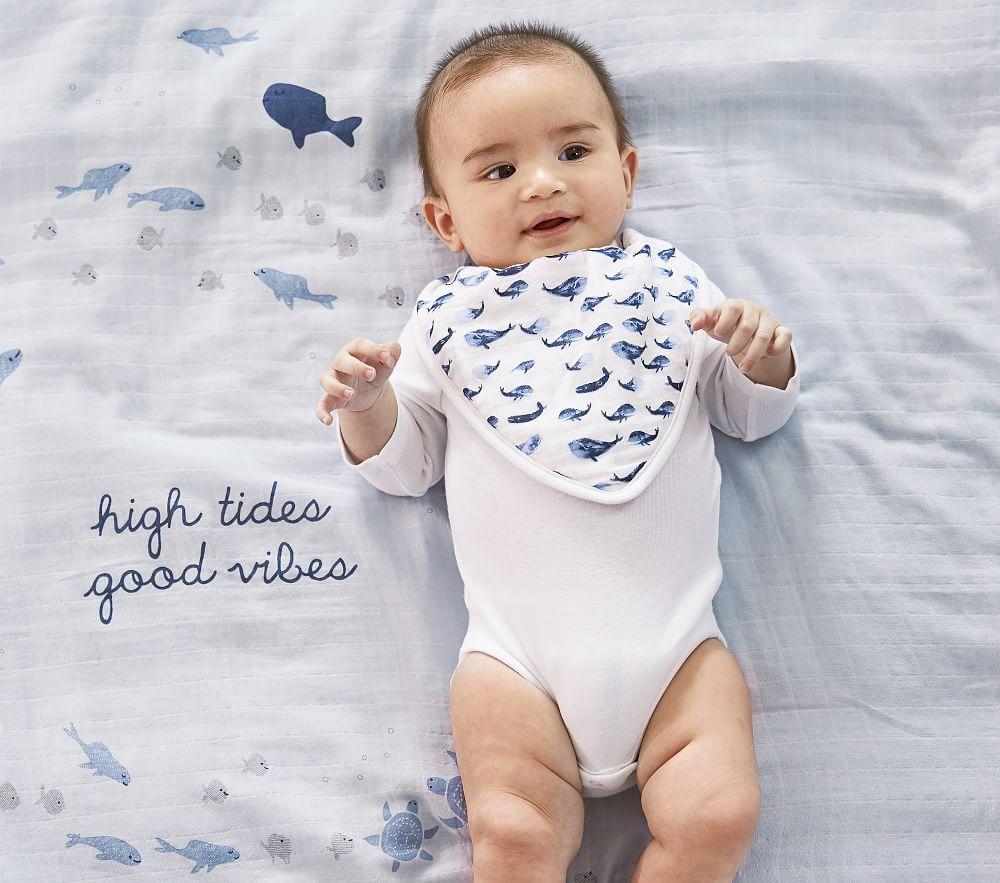 Organic Jack Muslin Drool Bib Set
